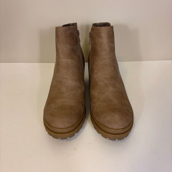 Jellypop Natania Tan Block Heeled Booties Women's 9 - Picture 4 of 8